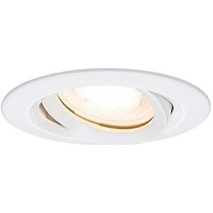 Paulmann 93661 inbouwlamp LED Nova inbouwspot ronde plafondspot wit zwenkbaar zonder verlichtingsmiddel max. 35W inbouwframe GU10 of GU53, Wit mat