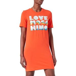 Love Moschino Regular damesjurk met korte mouwen, oranje, 38 NL