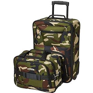Rockland Mode Softside rechtopstaande bagageset, Camouflage, 2-Piece Set (14/19), Rugzak voor kinderen