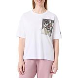 REPLAY Dames T-shirt met korte mouwen en ronde hals, wit 001 (wit), L