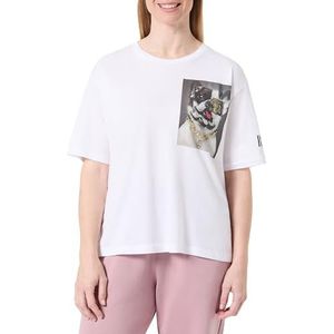 REPLAY Dames T-shirt met korte mouwen en ronde hals, wit 001 (wit), L