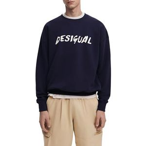 Desigual - Sweatshirt - Effen - Lange Mouwen - Bedrukt Logo - Regular Fit