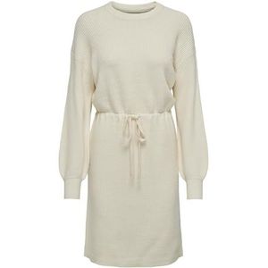 ONLY Dames Onlkatia Ls String O-Neck Dress Cc KNT Jurk, Whitecap Gray/Detail: melange, M