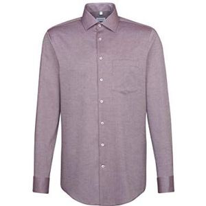 Seidensticker Klassiek overhemd met lange mouwen voor heren, donkerrood, 41