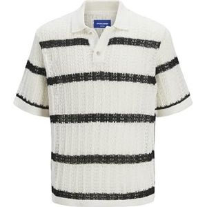 Jack & Jones - Trui - Zwart/Wit - Gestreept - Polokraag