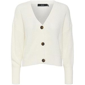 VERO MODA Dames Vmlea Ls V-hals Cuff Cardigan Noos gebreide jas, cloud dancer, XXL