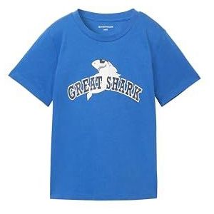 TOM TAILOR T-shirt voor jongens, 34662 - Soft Sapphire Blue, 116/122 cm