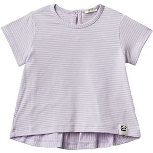 United Colors of Benetton T-shirt voor meisjes, glicine fantasia gestreept 922, 56 cm