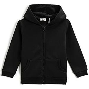 Koton Sweatshirt met rits en capuchon met zak, zwart (999), 4-5 jaar voor meisjes, zwart (999), 4-5 Jaren
