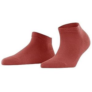 FALKE Damessneakersokken, ademend, duurzaam biologisch katoen, versterkte damessokken, kort, duurzaam, huidvriendelijk, antislip, eenkleurig, 1 paar, Rood (Orange 8655), 35-38 EU