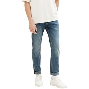 TOM TAILOR Denim Piers Slim Jeans voor heren, 10118 - Used Light Stone Blue Denim, 28W x 32L
