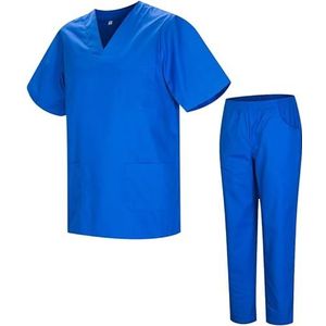MISEMIYA - Doos met 25 sets - gezondheidsuniformen, uniseks, medische uniformen, 25-817-8312, Royal Blauw, XL