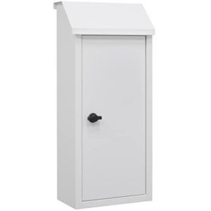 ARREGUI Pakketbrievenbus oor Leveringen SP008BN-P| Bezorgingsbrievenbus | Krantenbus met Draai knop | Pakketbriefkast |Grote Capaciteit | Verticale Brievenbus voor Post | Pers | Reclame | Wit
