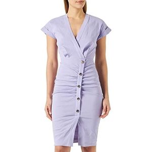 Pinko agypato linnen jurk stretch dames, Y28_Chiara orchidee, 34 NL