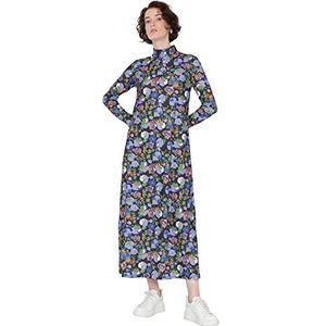 Trendyol Woman Design Midi Shift High Neck Knit Jurk voor dames, Meerkleurig, L