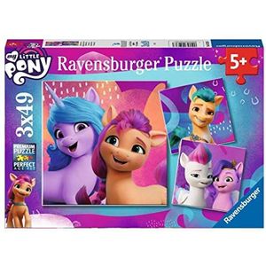 Ravensburger 5236 Kinderpuzzel - My Little Pony Movie - 3x49 Tegels. Legpuzzels voor kinderen vanaf 5 jaar,Geel