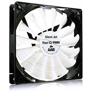 AABCOOLING Silent Jet Fan 12 PWM - stil en efficiënt, 120 mm behuizingsventilator met 4 anti-vibratiepads - CPU-ventilator, koelventilator, pc-ventilator 120 mm, koeler 8,9-20,9 dB (A), 170 m3/h