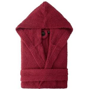 Top Towel Elegante badjas voor dames en heren, 100% katoen, 500 g/m², met capuchon of zonder capuchon, zacht en absorberend voor douche, spa en zwembad, Granaat, XXL