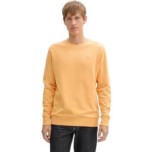 TOM TAILOR Sweatshirt voor heren, 37103 - Peachy Orange, S
