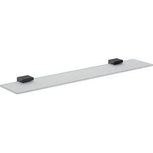 Emco Loft plank, glazen deel gesatineerd 600mm, zwart