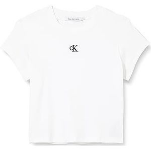 CALVIN KLEIN JEANS Cropped T-shirt met Logo Wit