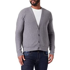 Sisley Mens L/S Cardigan 10C1S600A Sweater, Grijs 507, M