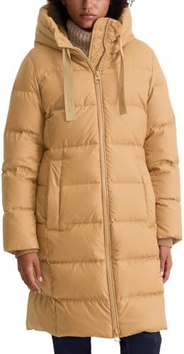 Marc O'Polo - Gewatteerde Jas - Camel - Met Capuchon en Ritssluiting