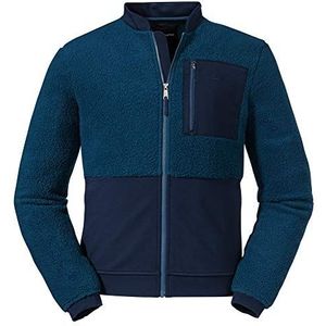 Schöffel Fleece Jacket Stavanger M, stijlvol fleecejack met borduurlogo's, ademend, sneldrogend outdoorjack voor heren