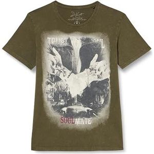 KEYLARGO Heren T-shirts MT HIT The Road Jack Round, Urban Khaki (1513), S