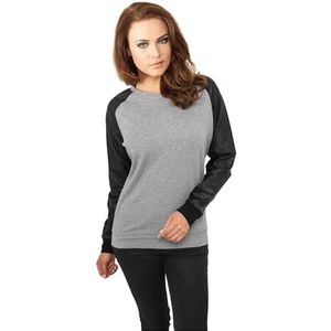 Urban Classics Dames Dames Dames Leather Imitatie Wideneck Crew Pullover