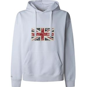 Pepe Jeans Heren UNION HOODIE Sweatshirt, Wit (WIT), M, wit(wit), M
