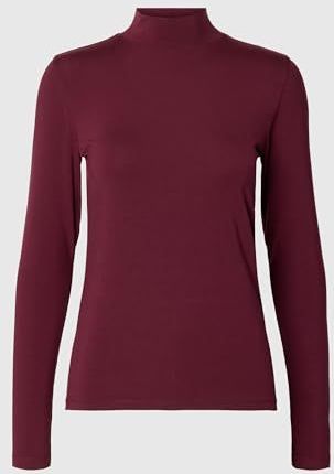 Basic - Hoge Hals Top - Lange Mouwen - Slim Fit