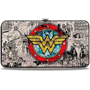 Buckle-Down Dames Hinge Wallet-Wonder Woman Geldbrse, multicolor, Eén maat