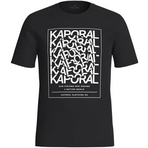 Kaporal Rumo T-shirt voor heren, Zwart, 3XL
