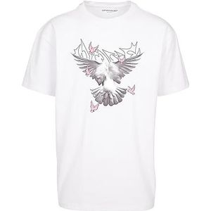 Mister Tee Unisex T-shirt Doves Oversize Tee White XXL, wit, XXL