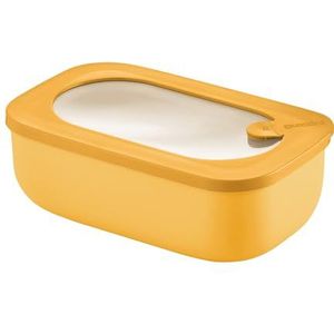 Guzzini - Kitchen Active Design, STORE&MORE BIO, Rechthoekige Hermetic Container voor Koelkast/diepvries/Magnetron - Mangogeel, 20 x12 x h7cm | 900 ml - 171001236