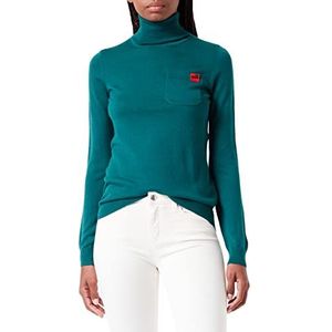 Love Moschino Dames coltrui met patch pocket top, groen, 38