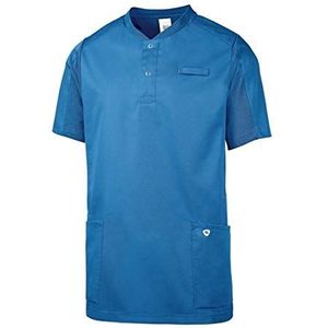 BP 1739-435-116-XS uniseks vrijetijdstuniek, 1/2 mouwen, piqué-inzetstukken en arm-lift-systeem, 180,00 g/m² stofmix, azuurblauw, XS