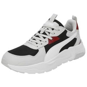 PUMA Trinity Lite Herensneakers, Puma meerkleurig (Black PUMA White Glacial Gray Intense Red), 40 EU