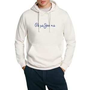 Pepe Jeans Heren New Joe Hoodie, Sweatshirt, Wit, XS, Wit (Off White), XS