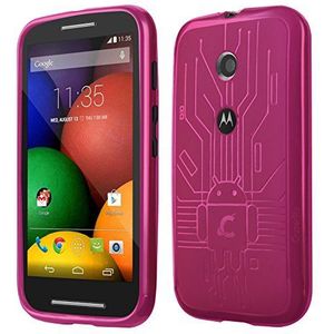 Cruzerlite MotoE-Circuit-Pink Bugdroid beschermhoes voor Motorola Moto E roze