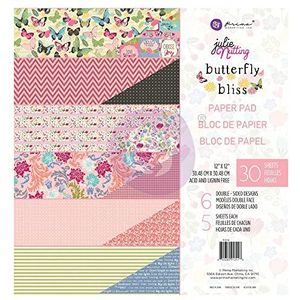 PRIMA MARKETING INC 913113 briefpapier met vlindermotief, 30,5 x 30,5 cm, Butterfly Bliss - Loving Life, eenheidsmaat