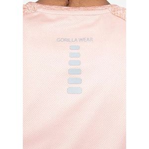 Gorilla Wear - Mesa Zip Front Crop Top - Zwart - Bodybuilding Sport Dagelijks vrije tijd met logo opdruk licht en comfortabel voor optimale beweging van polyester en spandex