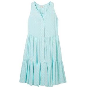 TOM TAILOR meisjes jurk, 35760 - Aqua Mini Geo Print, 170 cm