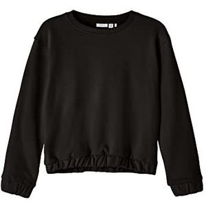 NAME IT Girl Sweatshirt met lange mouwen, zwart, 122/128 cm