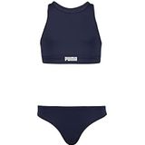 PUMA Meisjes bikini + shorts set, Donkerblauw, 164 cm