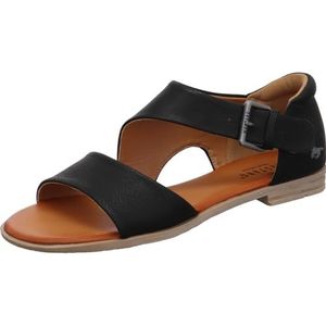 Mustang - Sandalen - Zwart - Bandjessandaal - Gespsluiting - Blokhak