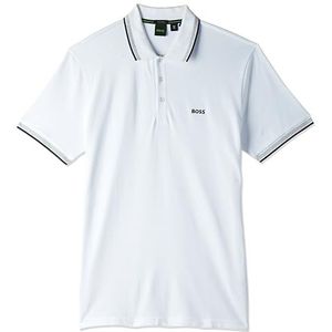 BOSS Green Men's Paddy Polo Shirt, White, S