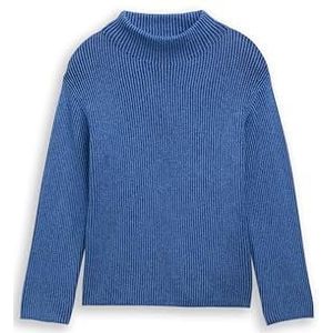 TOM TAILOR Damestrui, 39116 - Beacon Blue Rib Structuur, XXL