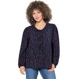 Ulla Popken - Blouse - Marine/Rood - Blouseshirt